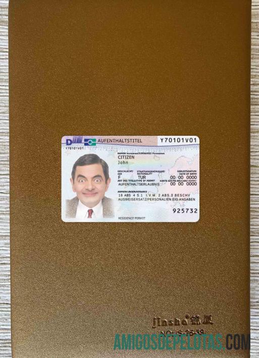 Autorização de Residência na Alemanha 2011 Presente Photolook FRONT amostra